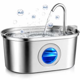 Productfoto van BOTC Drinkfontein 3,2 liter RVS met LED