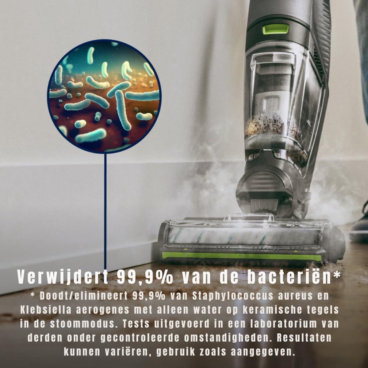 SAVI® Steelstofzuiger met snoer - Steelstofzuiger - Stofzuiger - Grijs /Groen- ‎25cm x 27cm x 112cm thumbnail 3