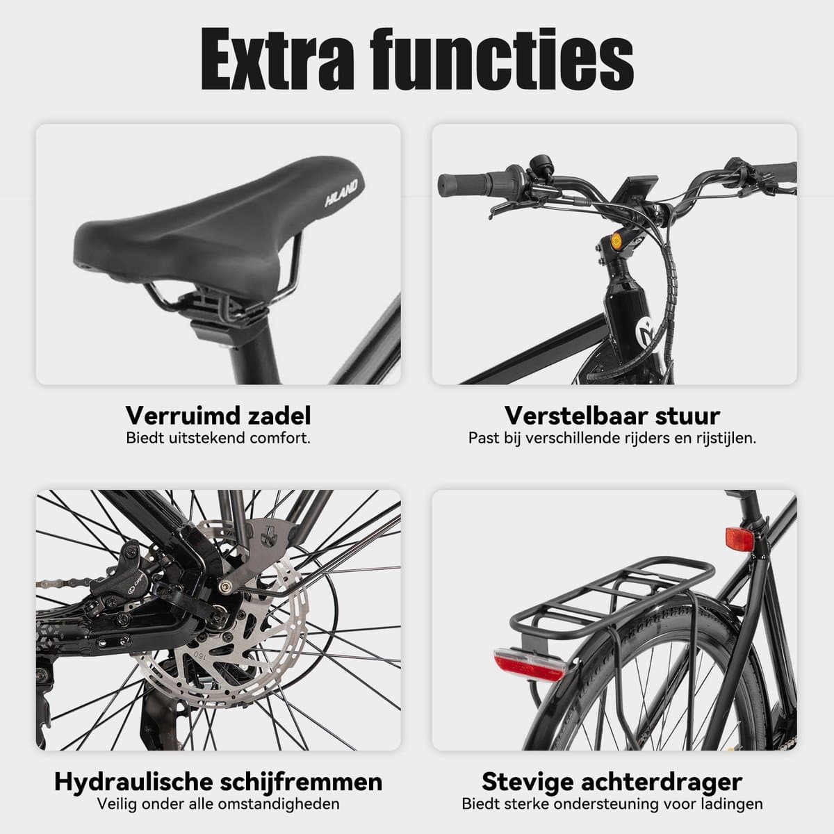 HILAND Allanton Elektrische Mountainbike 27,5 inch – E-MTB Unisex met Hydraulische Schijfremmen – 250W Motor – 36V 10.4Ah Accu – 7 Versnellingen thumbnail 8