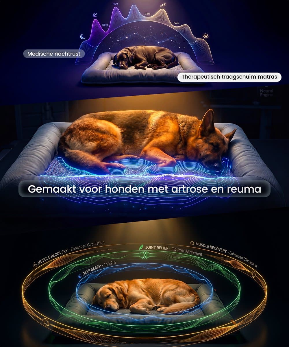 Happysnoots Orthopedisch Hondenkussen XL - 10cm Koudschuim thumbnail 2