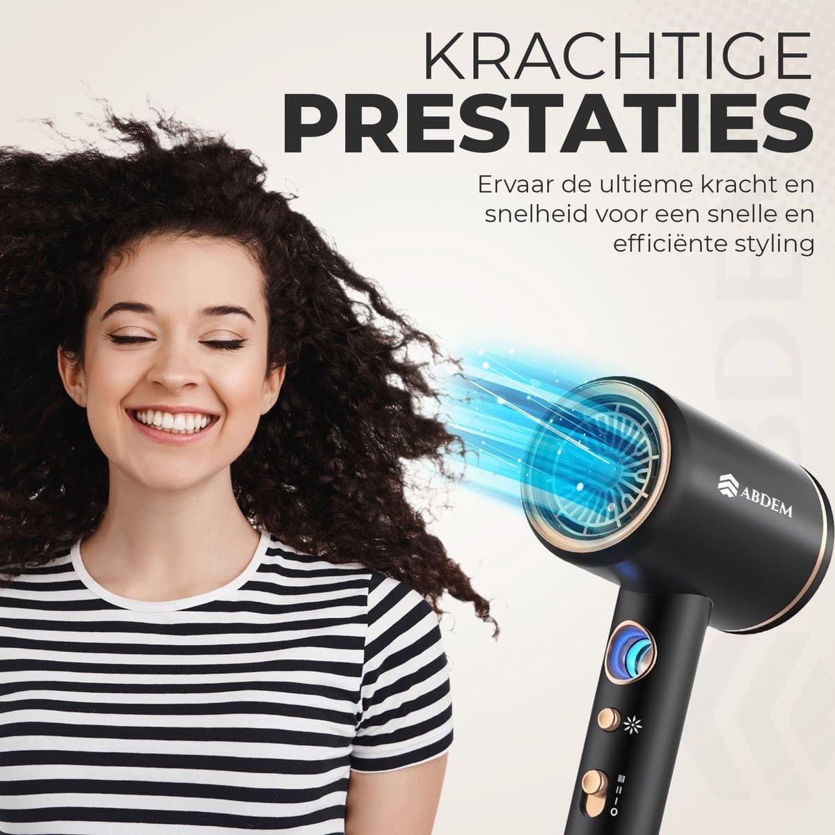 Abdem Professionele Föhn 2000W - Ionische Technologie & Diffuser