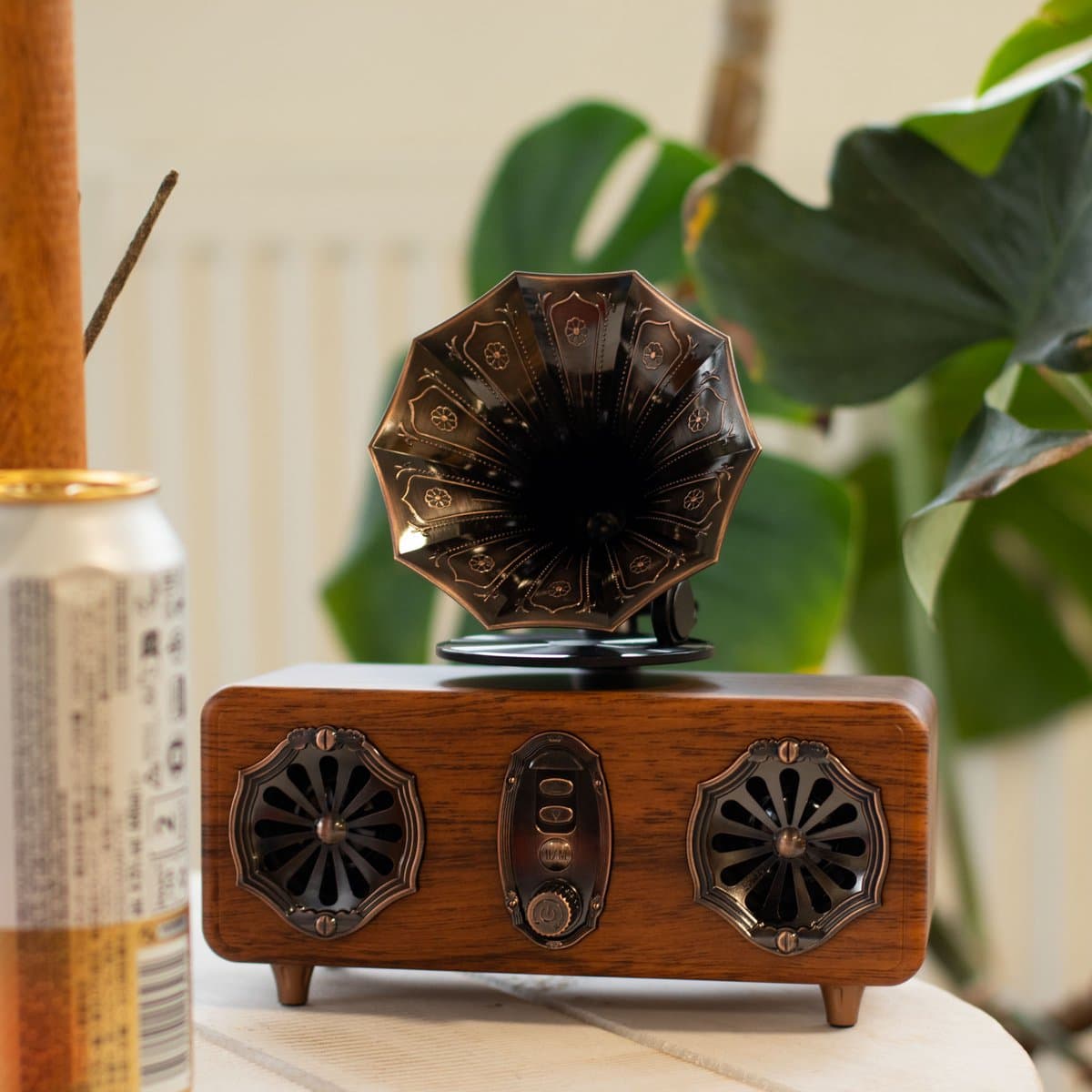 Retro Mini Dubbele Grammofoon Luidspreker - Bluetooth, 10.8W thumbnail 6