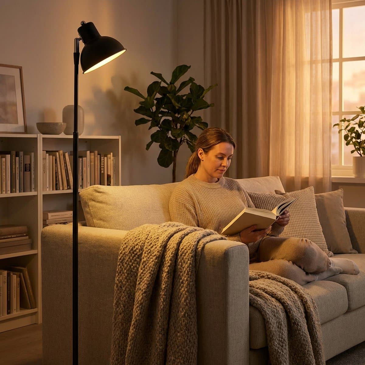 MUPOO 2-in-1 LED LED Vloerlamp zwart en Tafellamp met 150° Verstelbare Lampkop - Leeslamp Staande Hoogte Verstelbaar 45-145 cm - 3 Lichtstanden &Traploos Dimbaar - staande lamp voor Woonkamer Slaapkamer Kantoor thumbnail 6