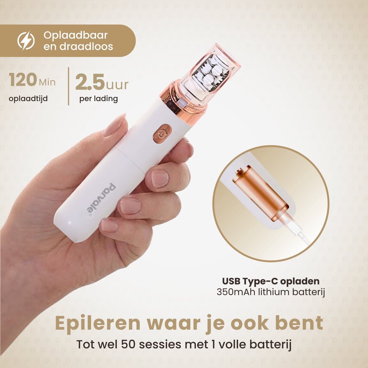 Parvale® 3 in 1 Epilator SilkPro - Epileerapparaat Dames - Epilator - Gezichtsepilator Vrouw - Gezichtsontharing Dames - Epilator Gezicht - Epilator Dames - Gezichtsepilator dames thumbnail 2