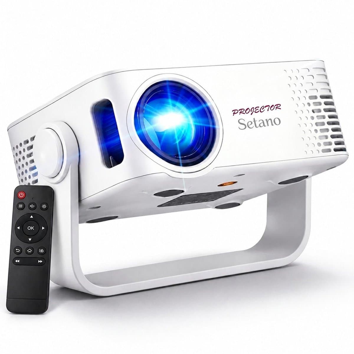 Setano Mini Beamer - Compact 4K WiFi projector met afstandsbediening