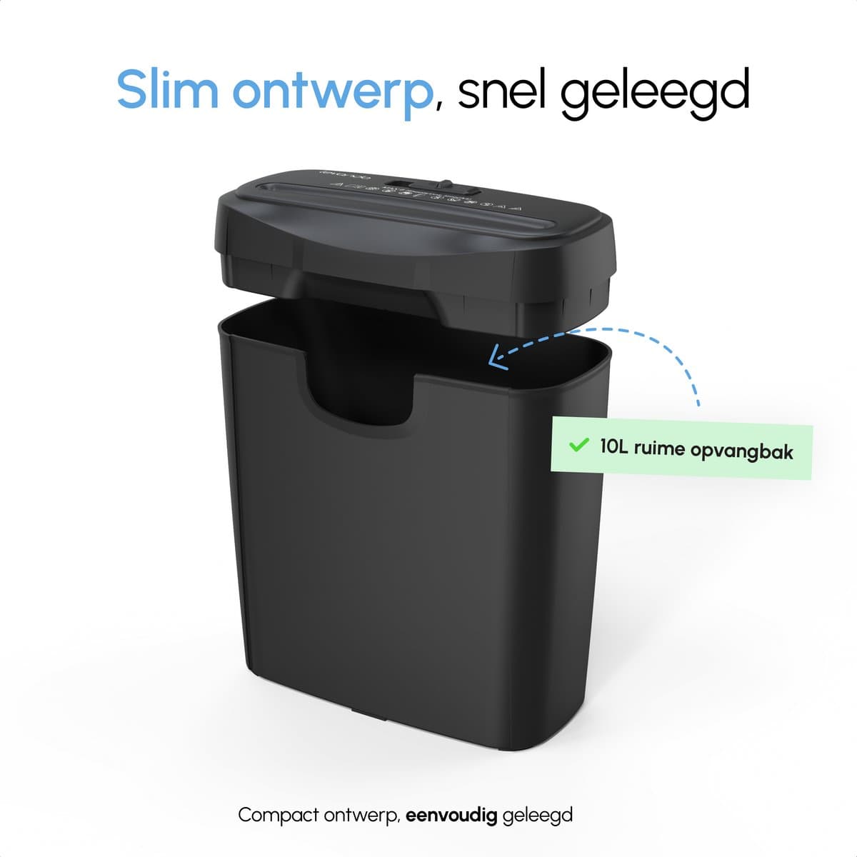 Papierversnipperaar - 10L - 6 A4 vellen - Zwart - Levanda thumbnail 8