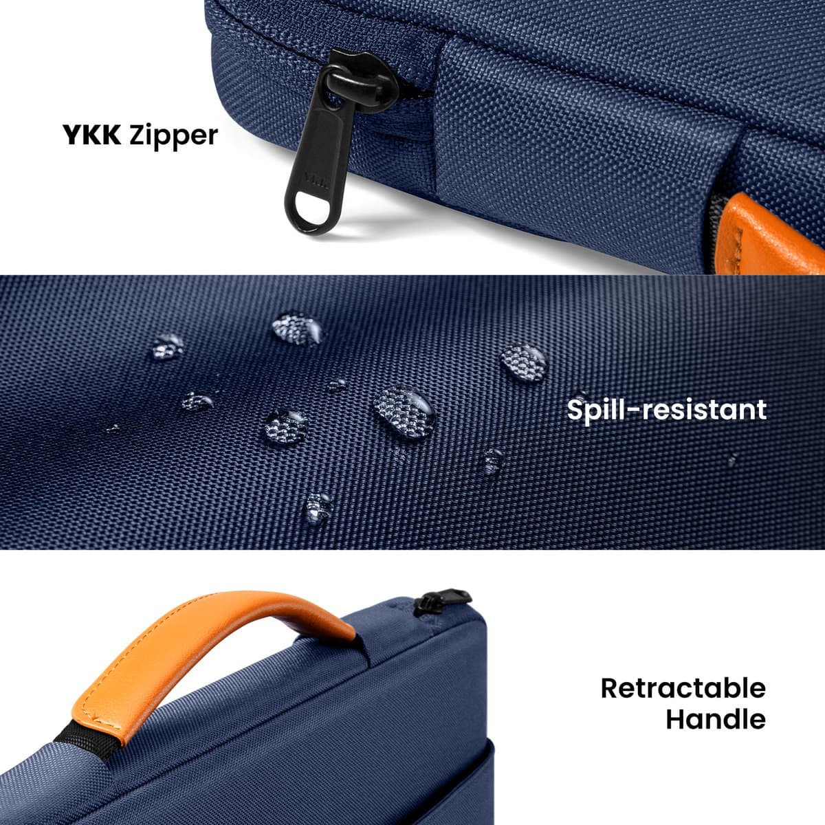 tomtoc Defender-A22 360 beschermende laptoptas voor 2026 16-inch MacBook Pro M5 Pro/Max A3428 A3429, M4/M3/M2/M1 Pro/Max, waterbestendige laptoptas met accessoirevak voor de nieuwe Razer Blade 15 thumbnail 3