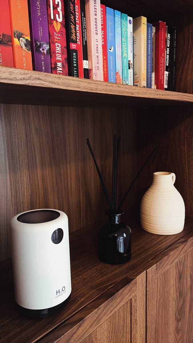 The Care Store Draadloze Luchtbevochtiger 500ML - Voor Slaapkamer, Kantoor & Woonkamer - USB-C Oplaadbaar - LED Display - Wit thumbnail 2