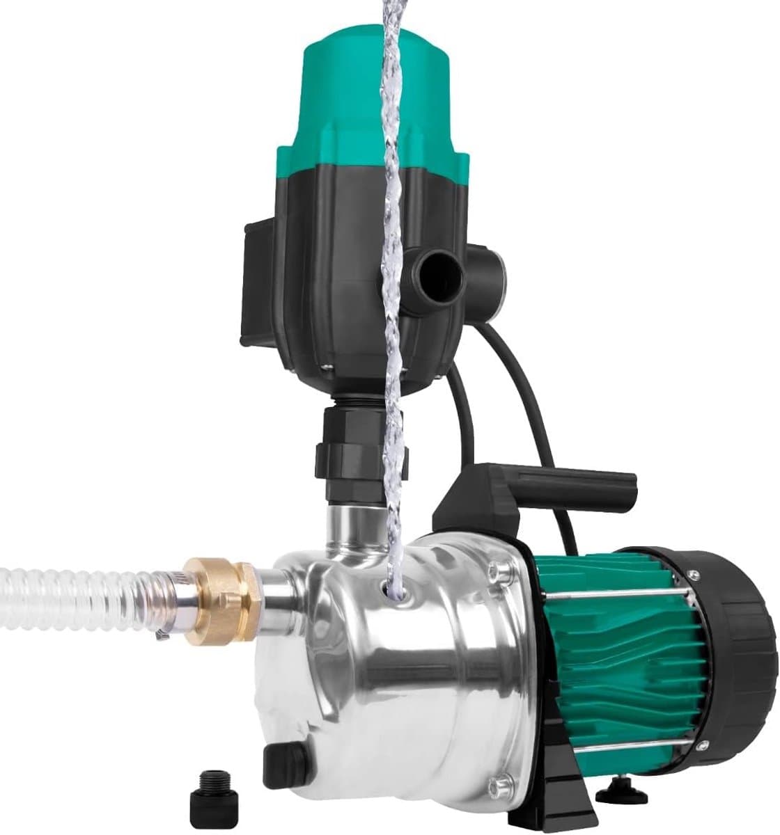 Waterpomp - Automatische pomp - Tuin besproeien - Zelfaanzuigend - 3500l/u - Zwart Groen thumbnail 2