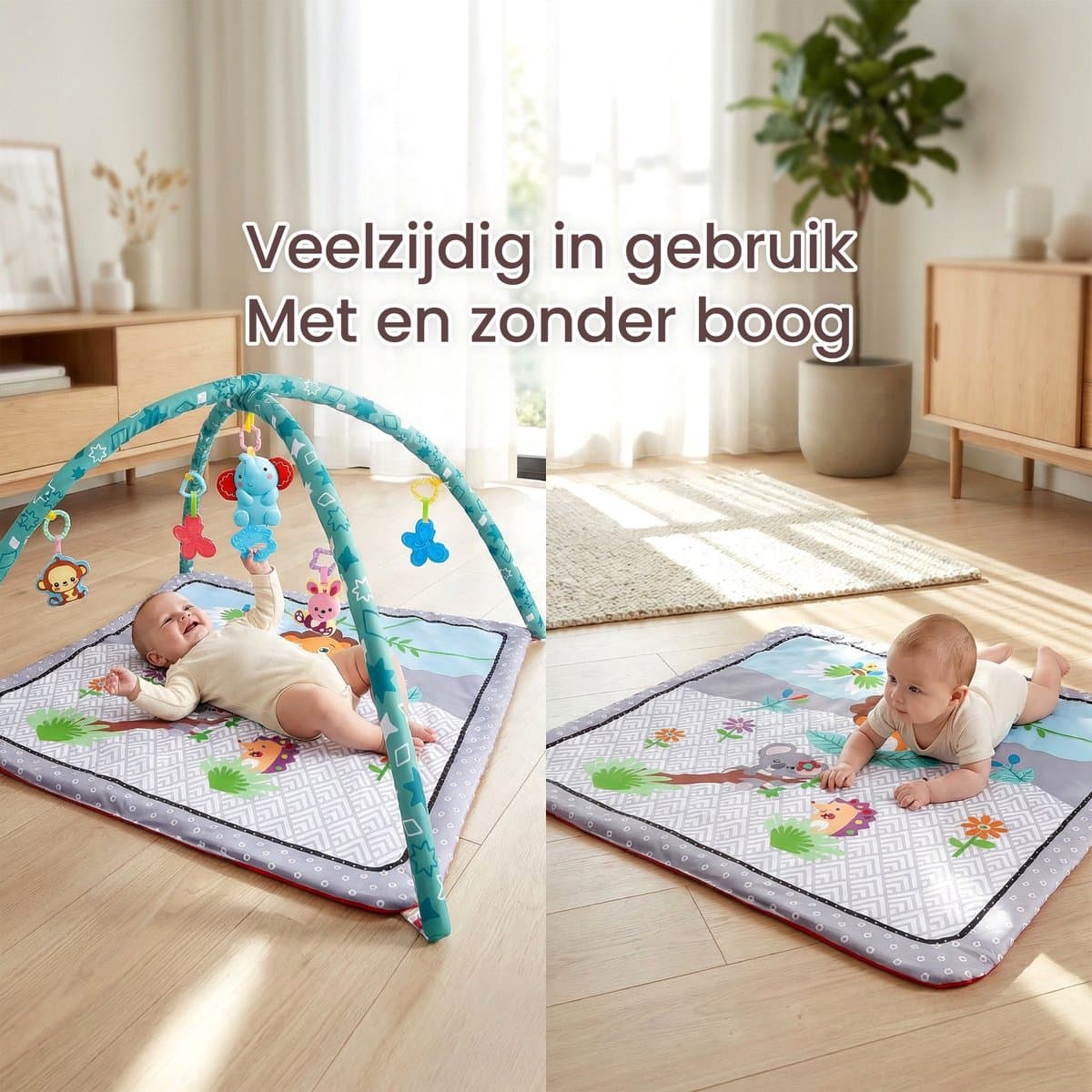Speelkleed Baby met Boog - Buikligtrainer 78x78cm thumbnail 2
