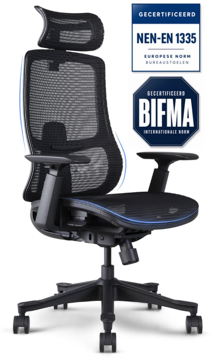 Stane Ergonomische Bureaustoel - Office Chair - Bureaustoelen voor Volwassenen - Gamestoel - Gamingsstoel - NEN-EN1335 Gecertificeerd