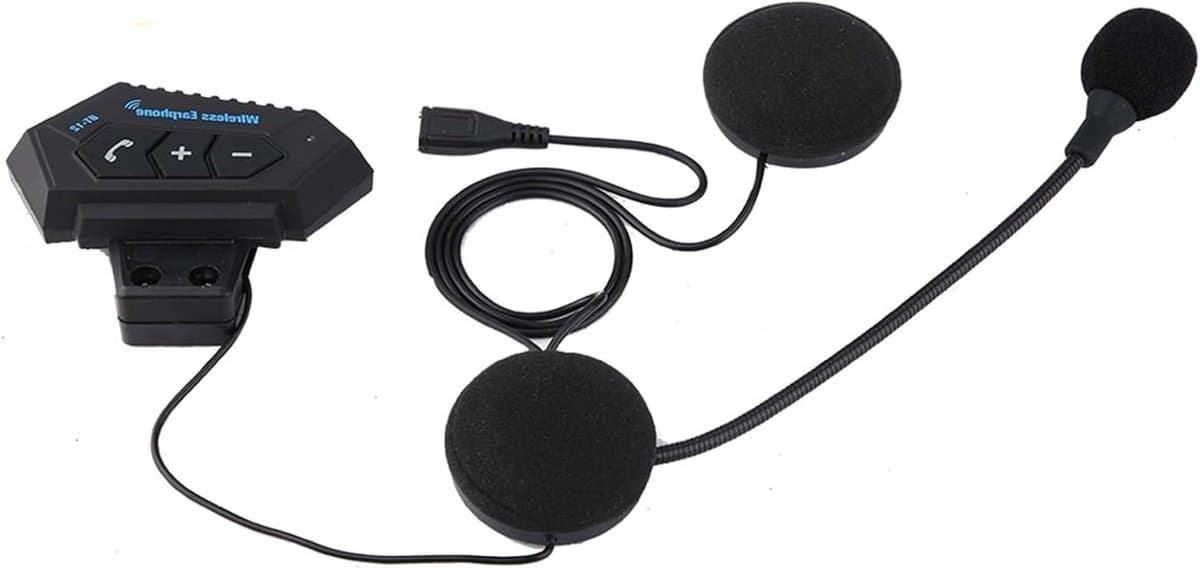 CCYLEZ Helm BT-headset Hifi-hoofdtelefoon Handsfree Bellen Ondersteuning voor Motorliefhebbers Zwart