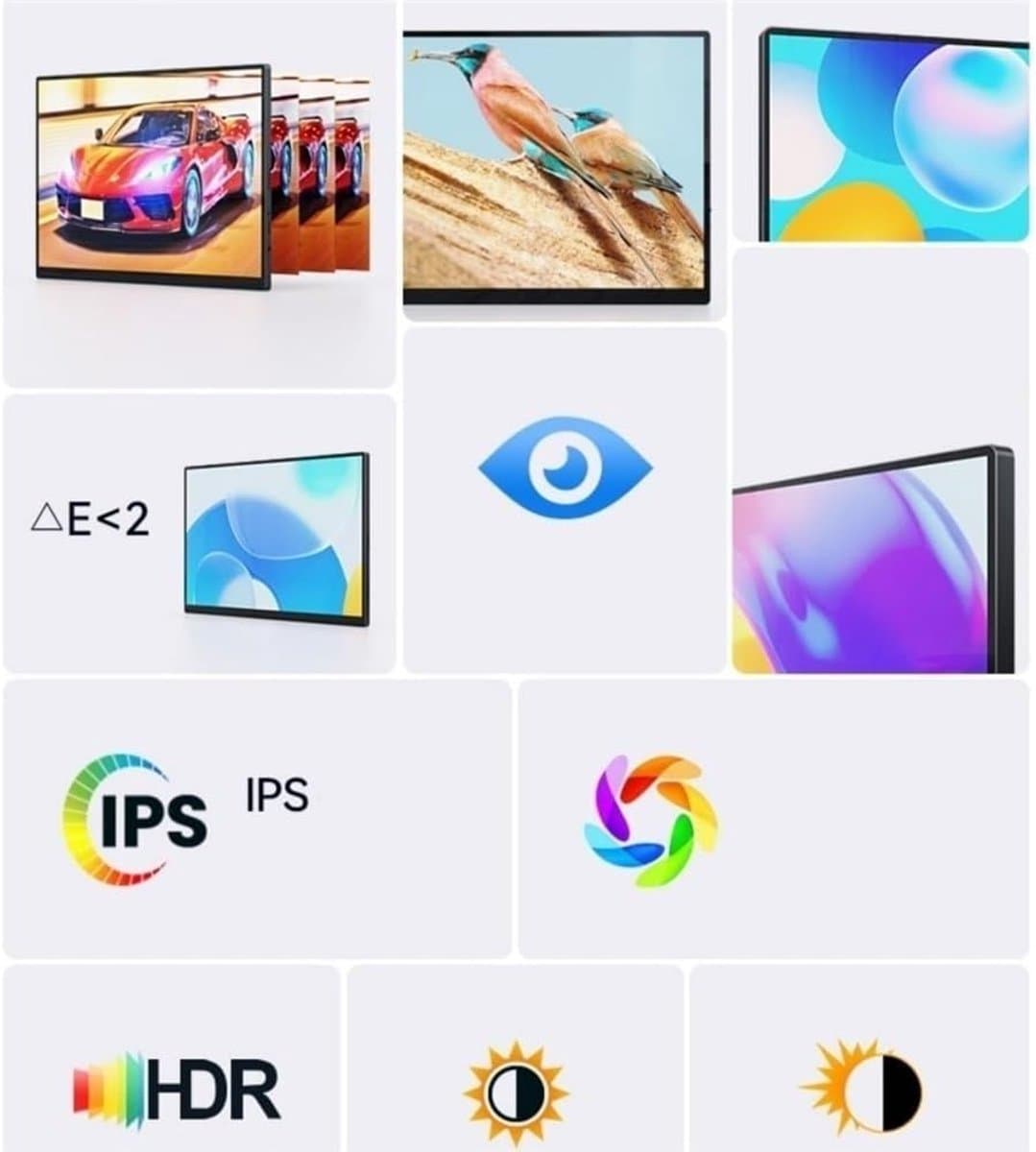 Draagbare Monitor - Extern Beeldscherm - Productiviteit Vergroten - Full HD IPS - 15 Inch - Zwart thumbnail 3