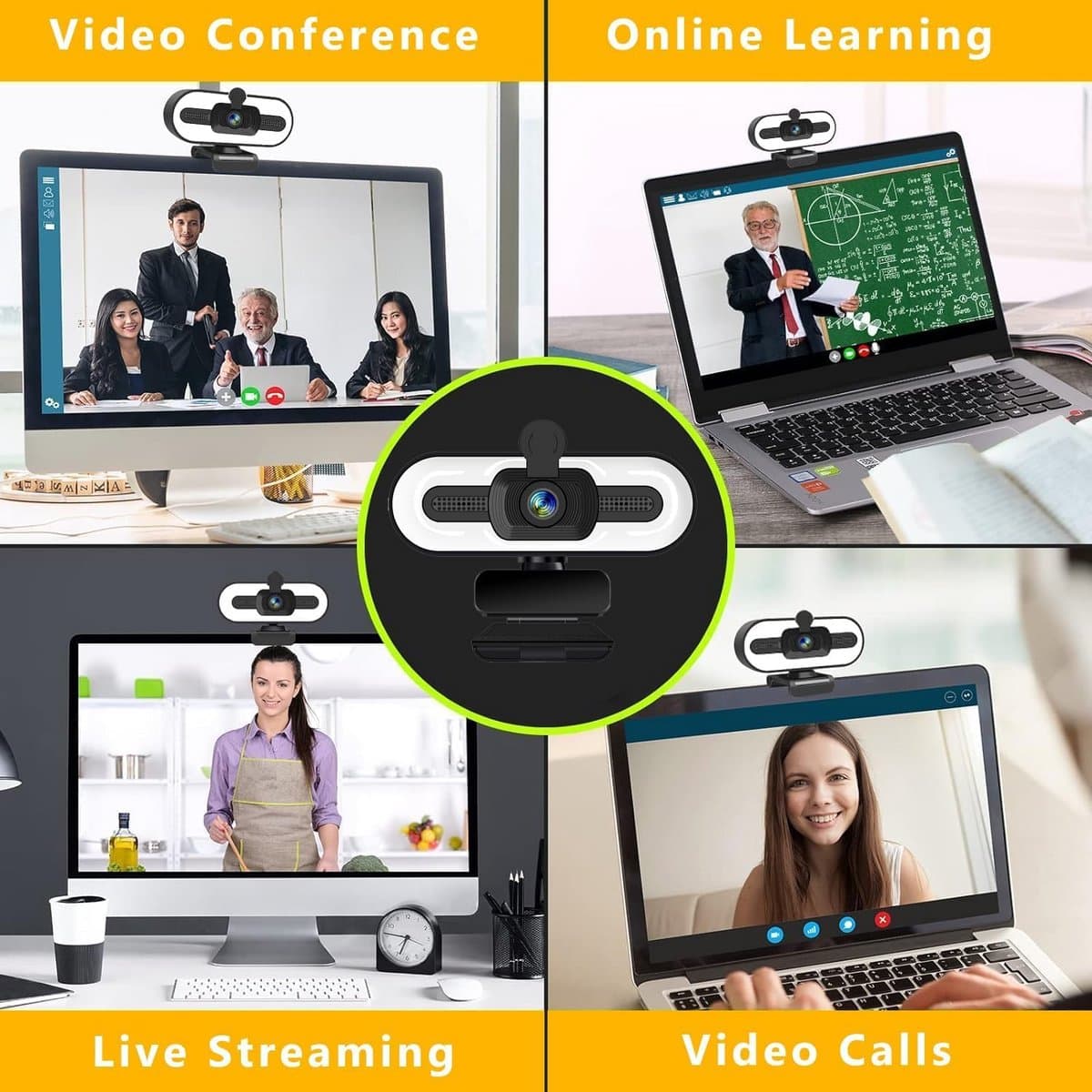 Webcam voor PC - Streaming Camera - 4K Kwaliteit - video systeem thumbnail 6