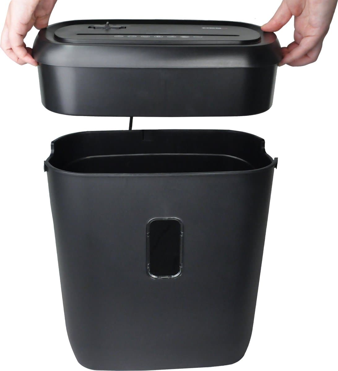DESQ® Papierversnipperaar 20050 | 11 vel | 4 x35 mm snippers | P4 | Ook creditcards | 21 liter opvangbak | Vulniveau venster thumbnail 3