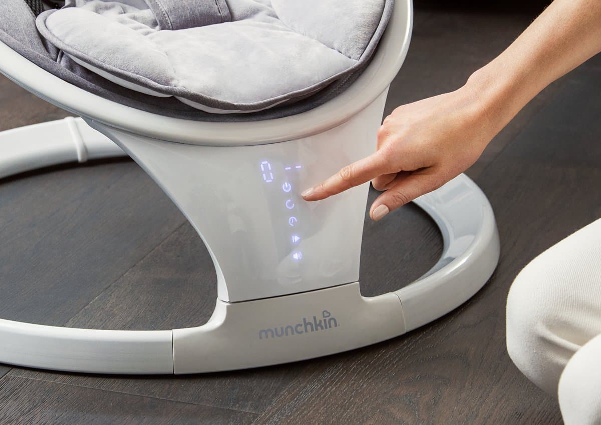 Munchkin swing - baby wipstoel elektrisch lichtgewicht bluetooth - schommelstoel thumbnail 4