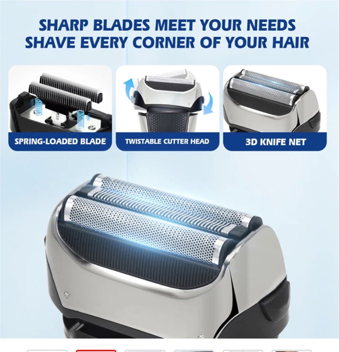 Kemei km-8512 Professionele Draadloze Tondeuse - Trimmer - Haar - Baard - Tondeuse Mannen Hoofdhaar - Haartrimmer - Hair - Tondeuse Cheveux - Trimmer Baard - Trimmerset - Tondeuses - Cadeau Voor Man - Vrouw - Mannen - Vrouwen thumbnail 3