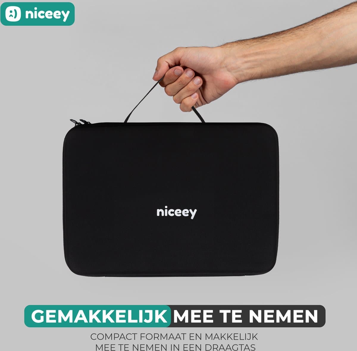 Niceey Massage Gun Pro: 30 standen, 6 opzetstukken, draadloos thumbnail 7