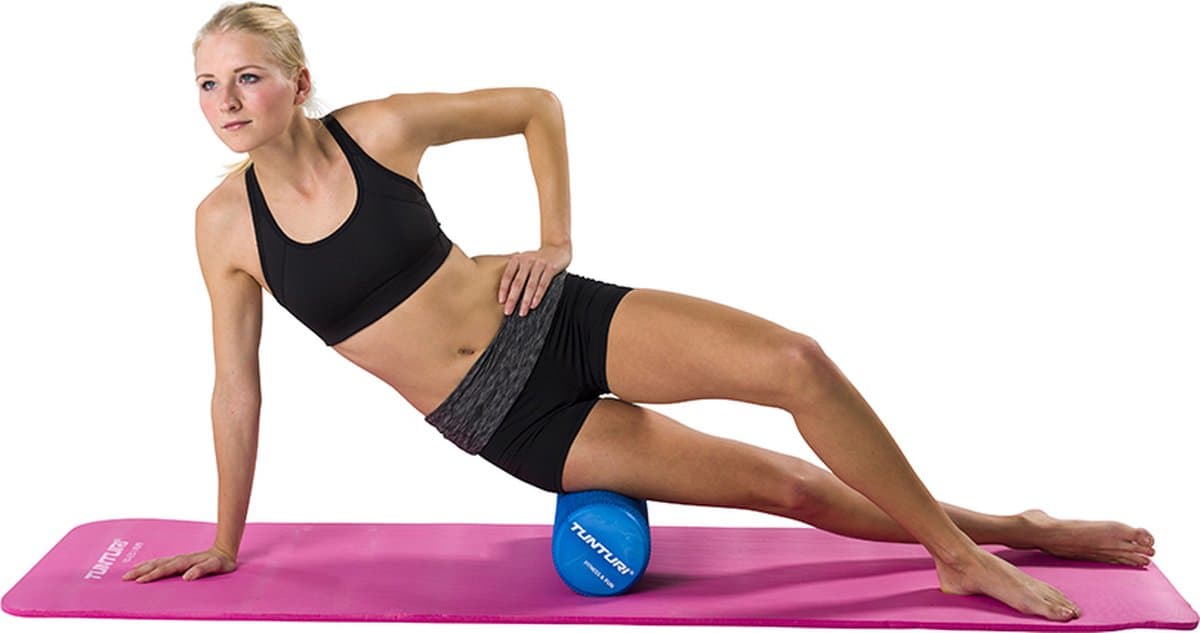 Tunturi Yoga Foam Roller - Massage Roller - Yoga Roller- EVA - 40cm - Incl. gratis fitness app thumbnail 4