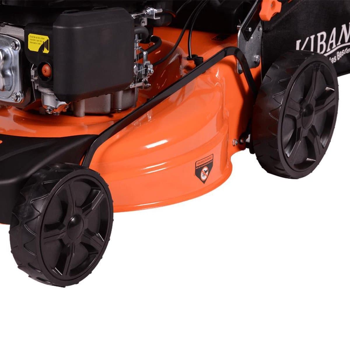 Kibani Benzine Grasmaaier - 196 cc / 4.7 pk 4-takt Motor – Extra Cross Blade & 4T Olie Bonus – Maaibreedte 53 cm – 8 Instelbare Maaihoogtes – Incl. 62L Opvangbak – Mulchfunctie thumbnail 4