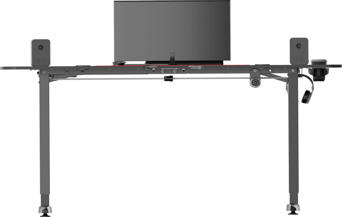 VDD Gaming - Bureau - Game Desk - Zit Sta Bureau - Elektrisch in Hoogte Verstelbaar - Zit-sta Bureau - Game Bureau - Gaming Desk - Computer Tafel - 160 x 75 cm - Zwart - Maximale hoogte 120 cm thumbnail 4
