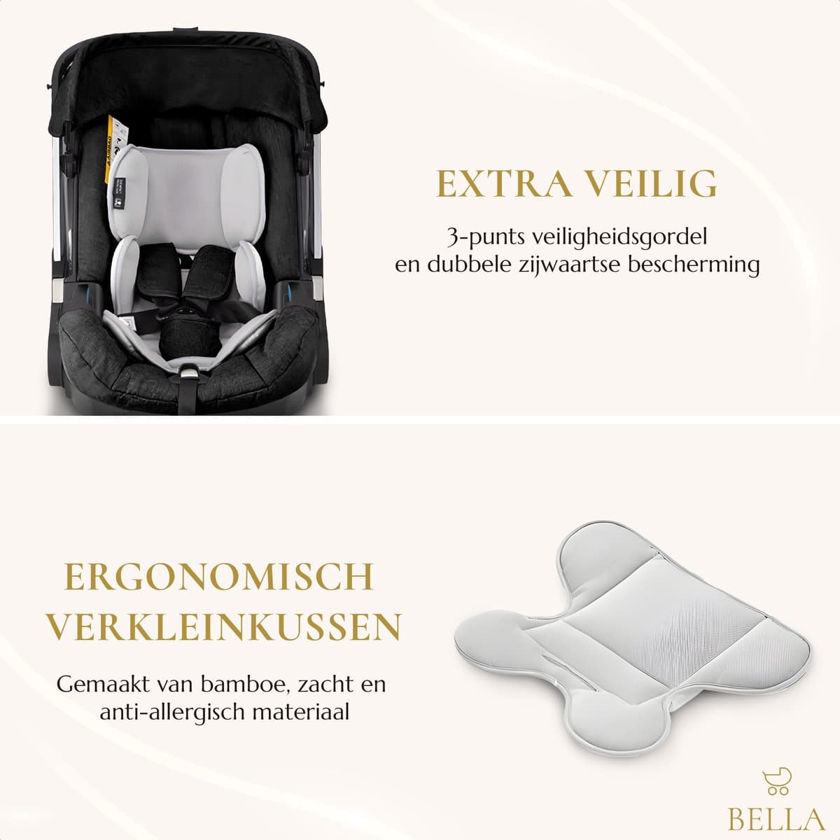 BELLA 3 in 1: autostoel die in 10 seconden wandelwagen wordt thumbnail 3