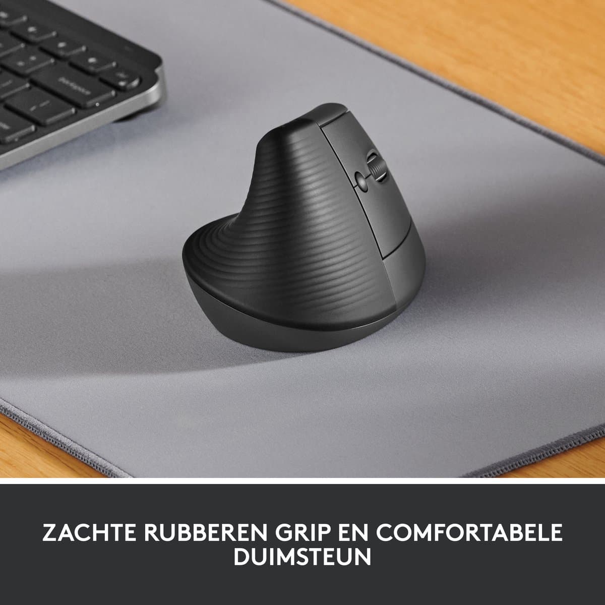 Logitech Lift - Verticale ergonomische muis - Rechtshandig - Donkergrijs thumbnail 2