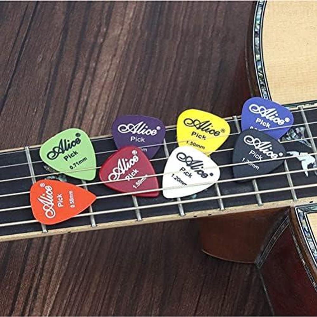 null 30-delige Gitaarplectrums Set – 6 diktes, 30 stuks thumbnail 6