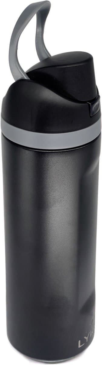 LYKKE® Freesip Thermos Lekvrij Beker 3 Laagse Geïsoleerde RVS-fles met rietje voor sport, reizen en school BPA-vrije sportwaterfles, 24 oz, 720 ML, Zwart (Midnight) thumbnail 5