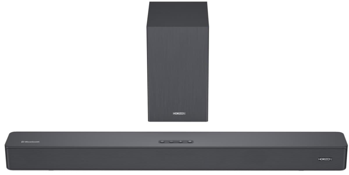 Horizon Soundbar met Subwoofer en Afstandsbediening voor TV - Werkt op alle TV's - Bluetooth - 2.1CH - 60W - Speaker - Antraciet thumbnail 4