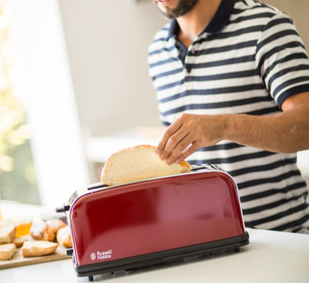 Russell Hobbs Colours Plus+ 21391-56 - Extra lange Broodrooster - Rood thumbnail 7