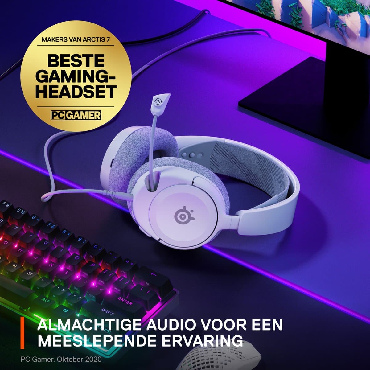SteelSeries Arctis Nova 1 wit - bedraad en licht thumbnail 5
