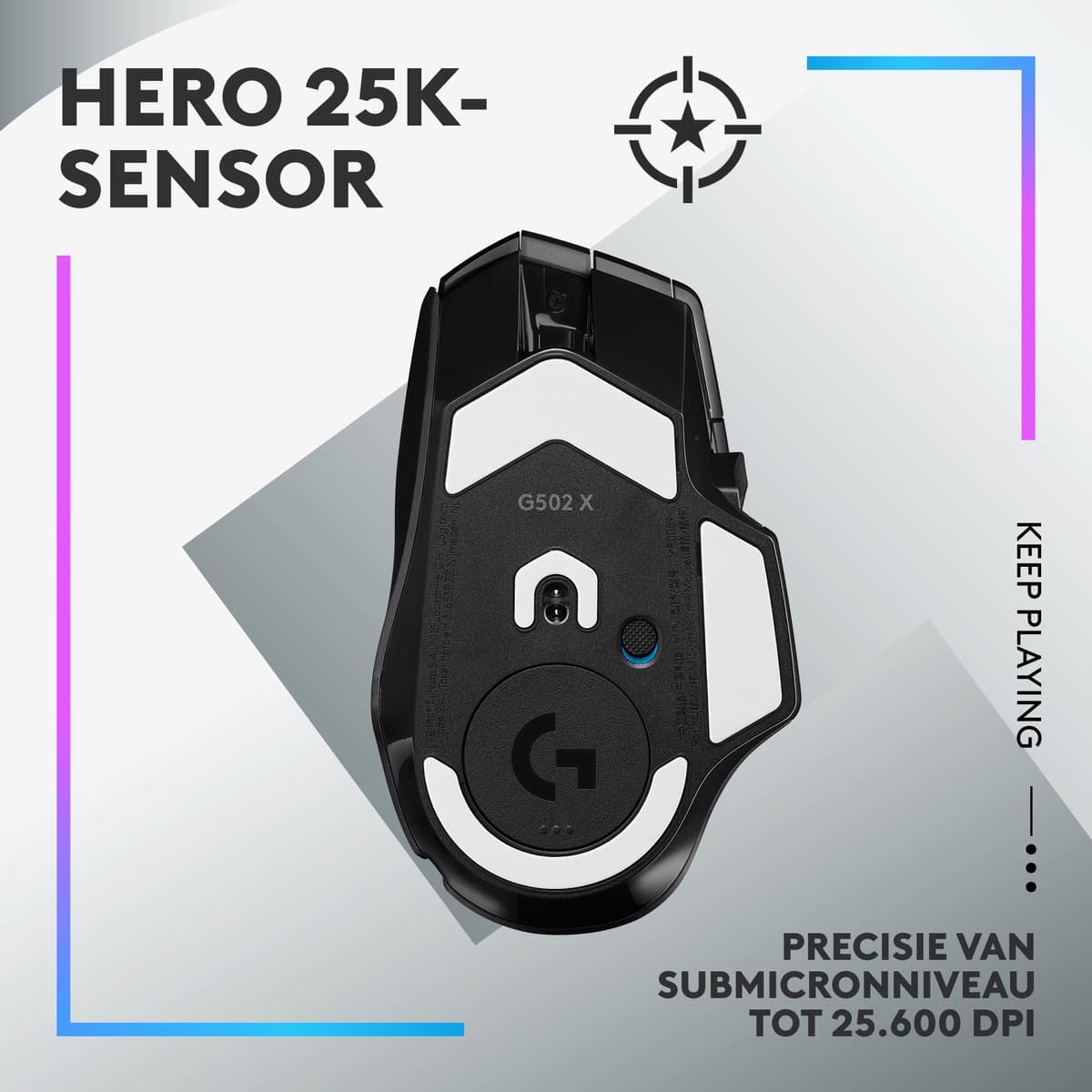 Logitech G502 X Plus - Draadloze Gaming Muis - Rechtshandig - Optisch - RGB - Zwart thumbnail 8
