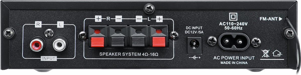 HIFI Bluetooth Power Amplifier - 400W - Versterker - Stereo Versterker - Mediaspeler thumbnail 3