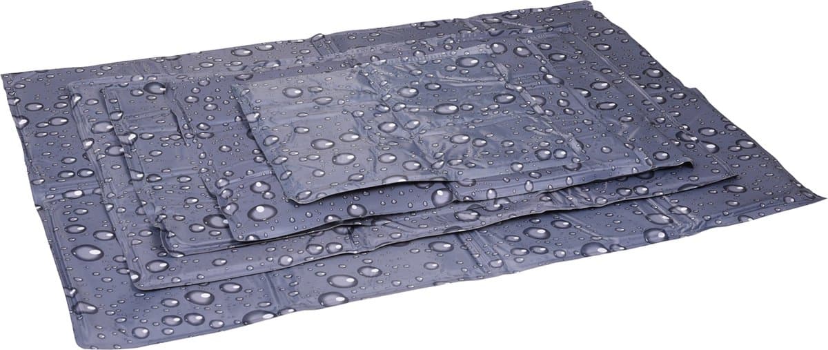 Koelmat hond - koelmat kat - M - 70x50 cm - Drop Grijs - verkoelende zomer mat met gel en schuim - waterdicht thumbnail 7