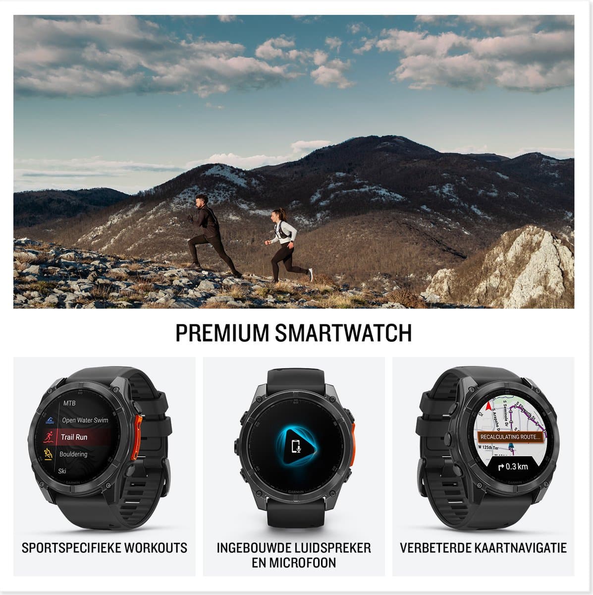 Garmin fenix 8 - 51mm - Multisport Smartwatch - AMOLED-Scherm - Donkergrijs/zwart thumbnail 6