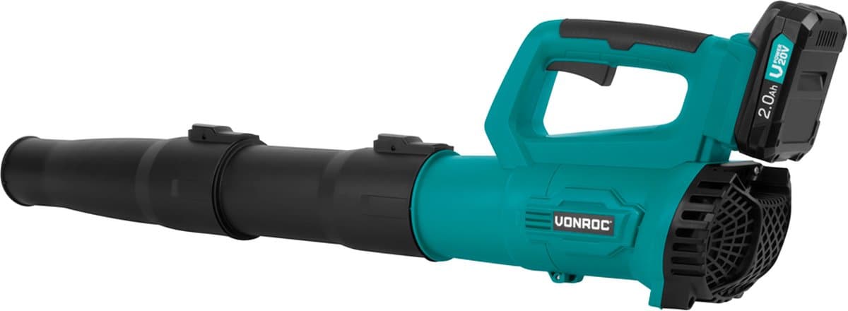VONROC TurboJet Bladblazer 20V - Axiaal design: zeer krachtig, hoog rendement - Luchtvolume 420m3/uur - Incl. 2.0Ah Accu en snellader thumbnail 2