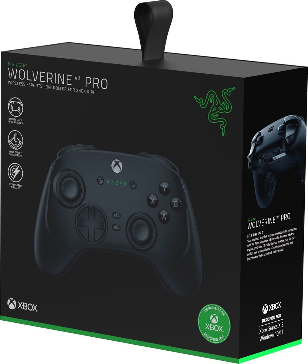 Razer Wolverine V3 Pro - Draadloze Controller - Programmeerbaar - Backpaddles - Xbox/PC - Zwart thumbnail 8