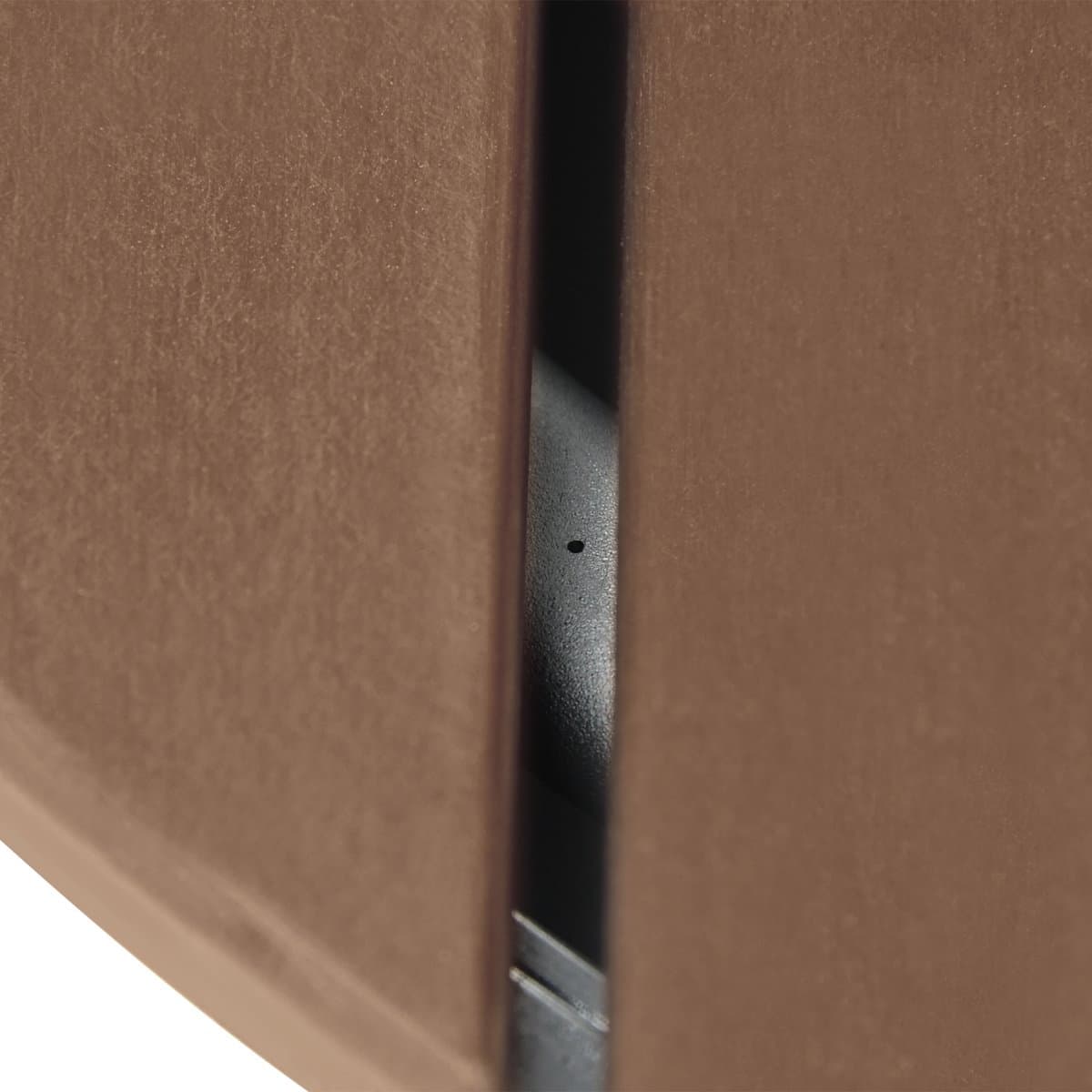 Tuindouche Vloerdouche Buitendouche Campingdouche Aluminium/WPC Saunadouche Rond Ø 70 cm Fonteinhoogte tot 4 m Antislipvoet Weerbestendig Houtlook voor Tuin Zwembad Douche Bruin thumbnail 2