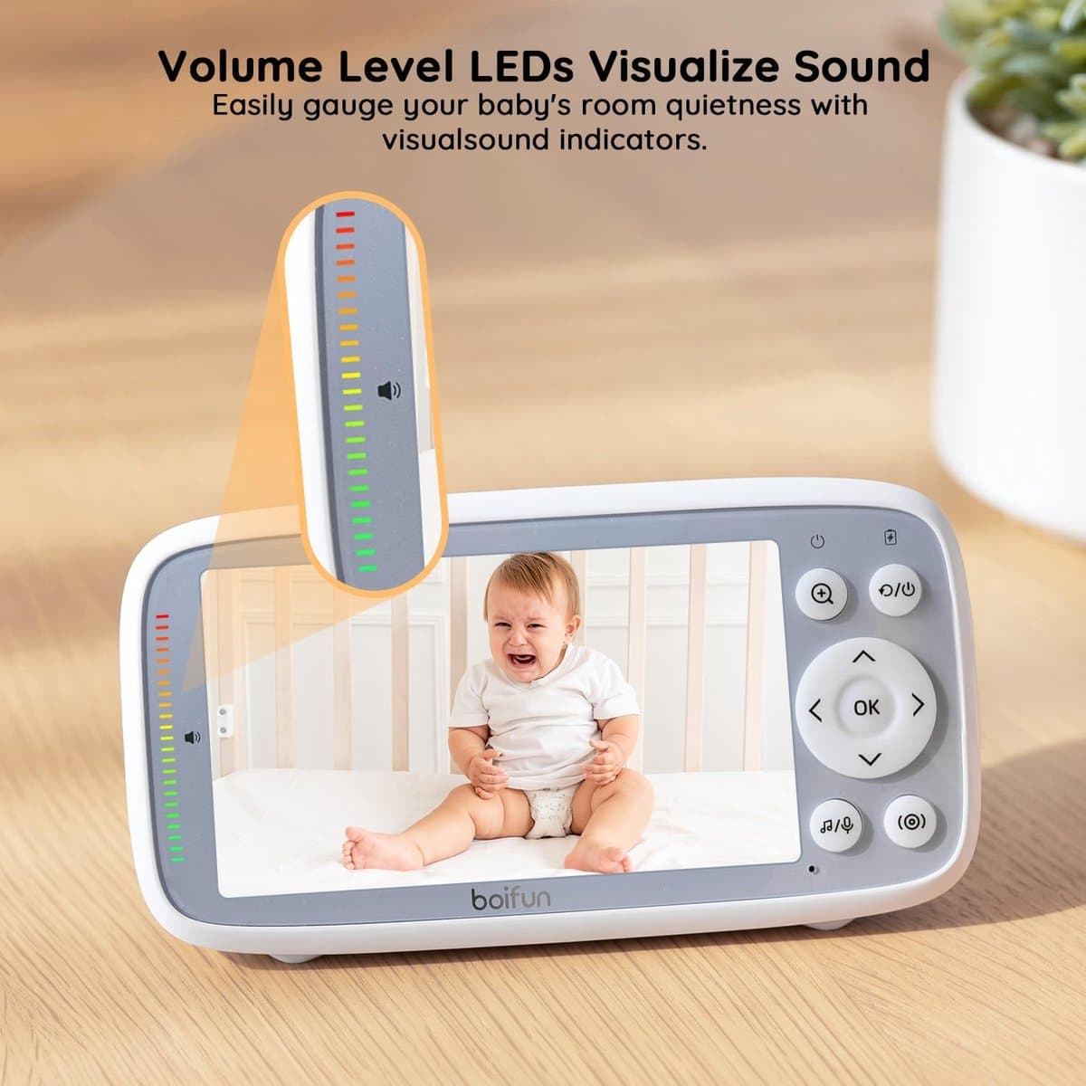 BOIFUN Video Babyfoon met 2 camera's - 720P IPS-scherm - onzichtbaar infrarood nachtzicht - VOX-modus - geen wifi thumbnail 7