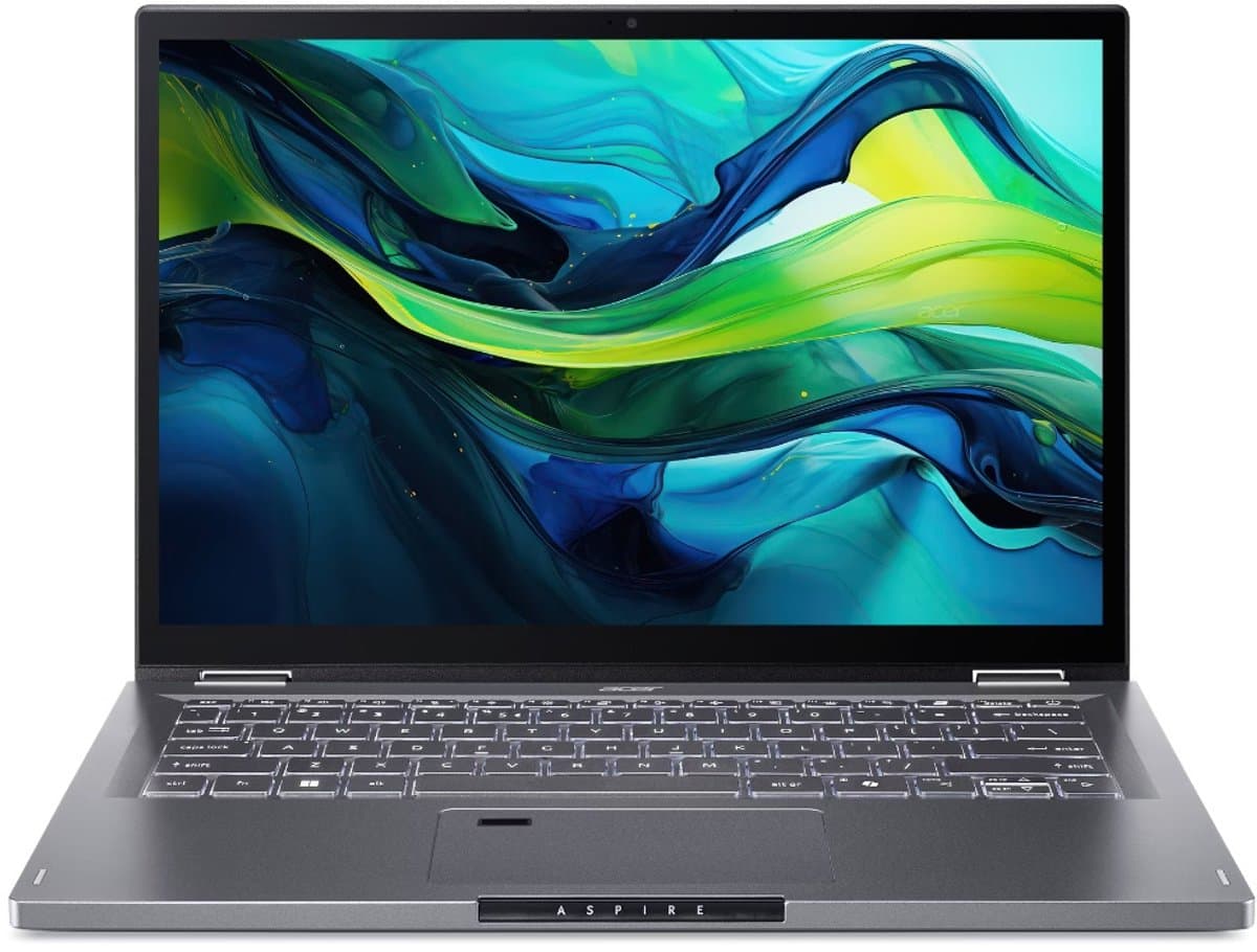 Aspire Spin 14 ASP14-51MTN-56DV - 2-in-1 Convertible - 14 inch - Touchscreen - Core 5 (i5) - 32GB - 512GB SSD - Grijs - inclusief Stylus Pen - Verlicht toetsenbord thumbnail 5