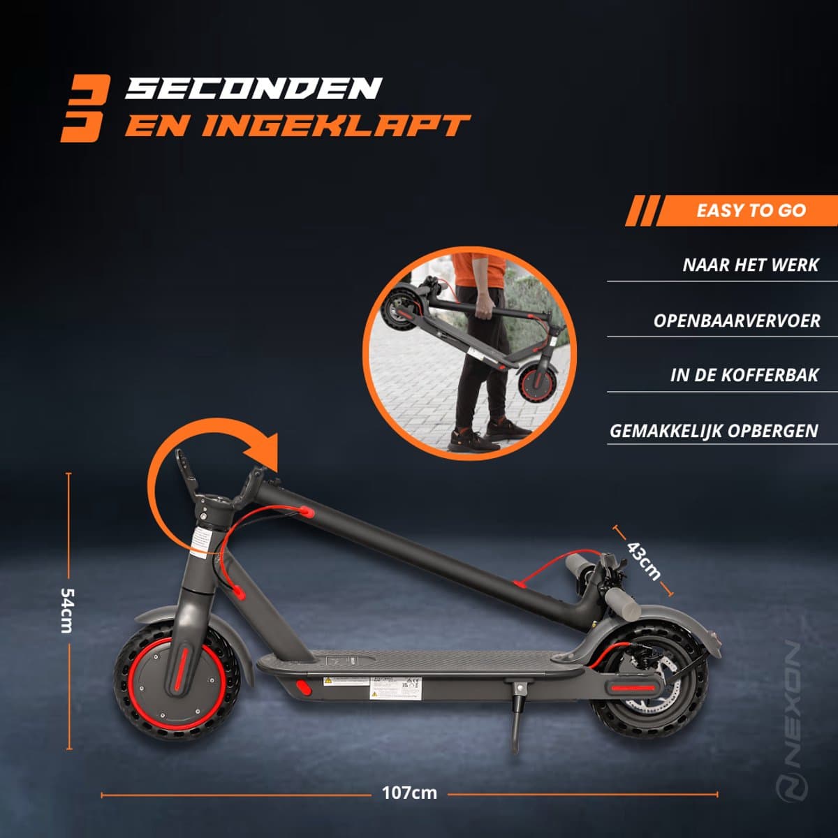 Nexon Nexon Pro E-Step: 25 km/u, 35km bereik, app thumbnail 7