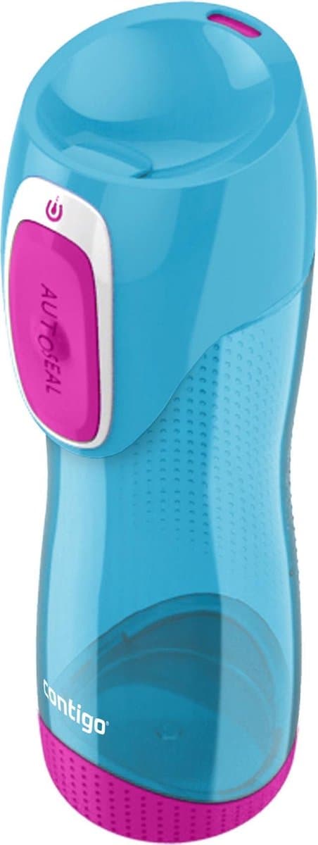 Contigo Swish Autoseal drinkfles kinderen, waterfles vrij van schadelijke stoffen & BPA, 100% lekvrij, vaatwasserbestendig, ideaal voor kinderdagverblijf, kleuterschool, school en sport, 500ml | Sky Blue thumbnail 2