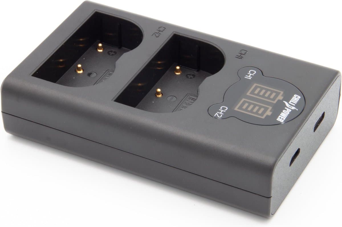 Nikon ChiliPower EN-EL3e USB Duo Kit - 2 accu's en lader thumbnail 2