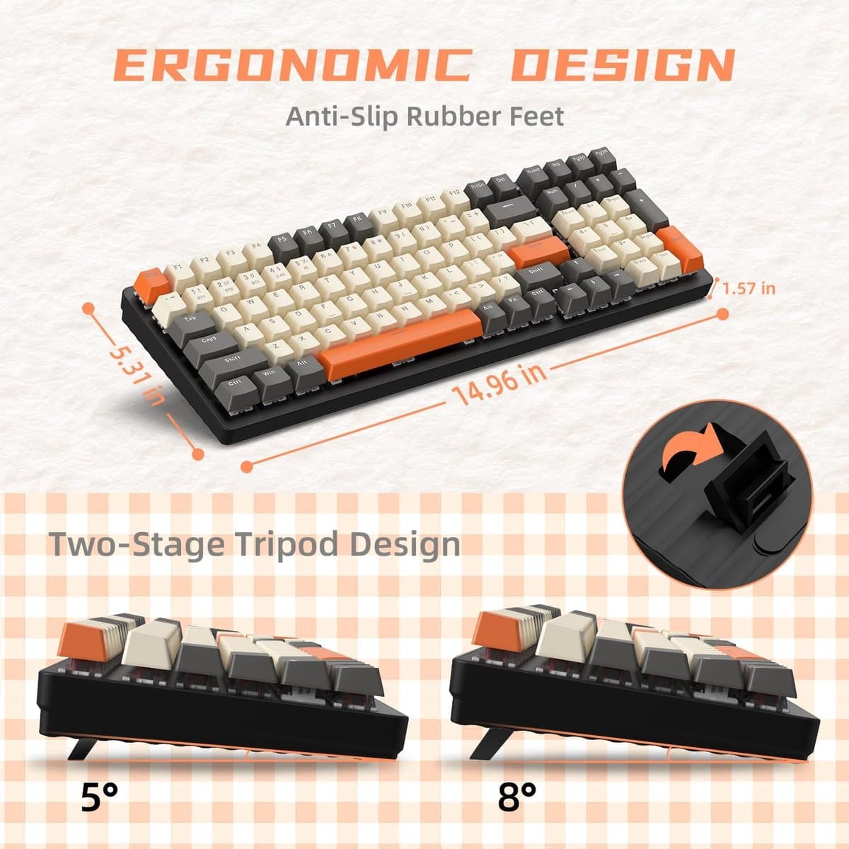 Lexium Mechanisch Toetsenbord - Gaming Toetsenbord - Mechanical Keyboard thumbnail 2