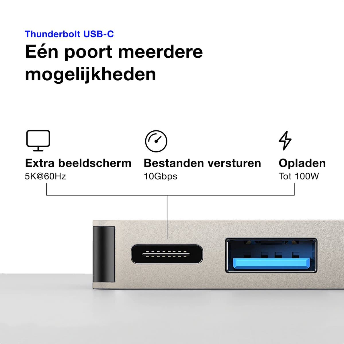 iMounts MacBook Air usb-c hub - HDMI - USB3.0 - SD reader - M2/M3/M4/M5 - Starlight / Sterrenlicht thumbnail 7