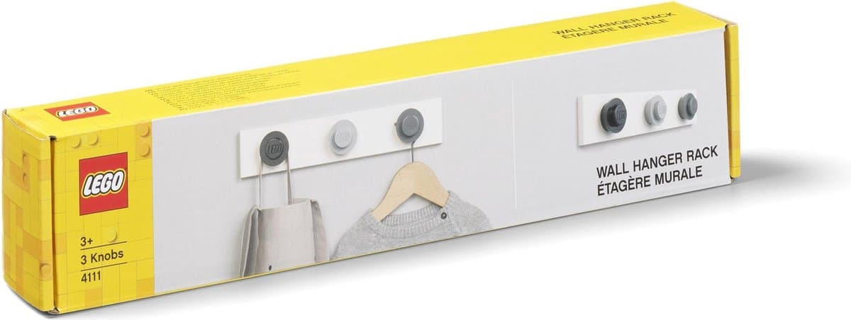 Room Copenhagen LEGO Wall Hanger Rack - Wandkapstok met 3 noppen thumbnail 3