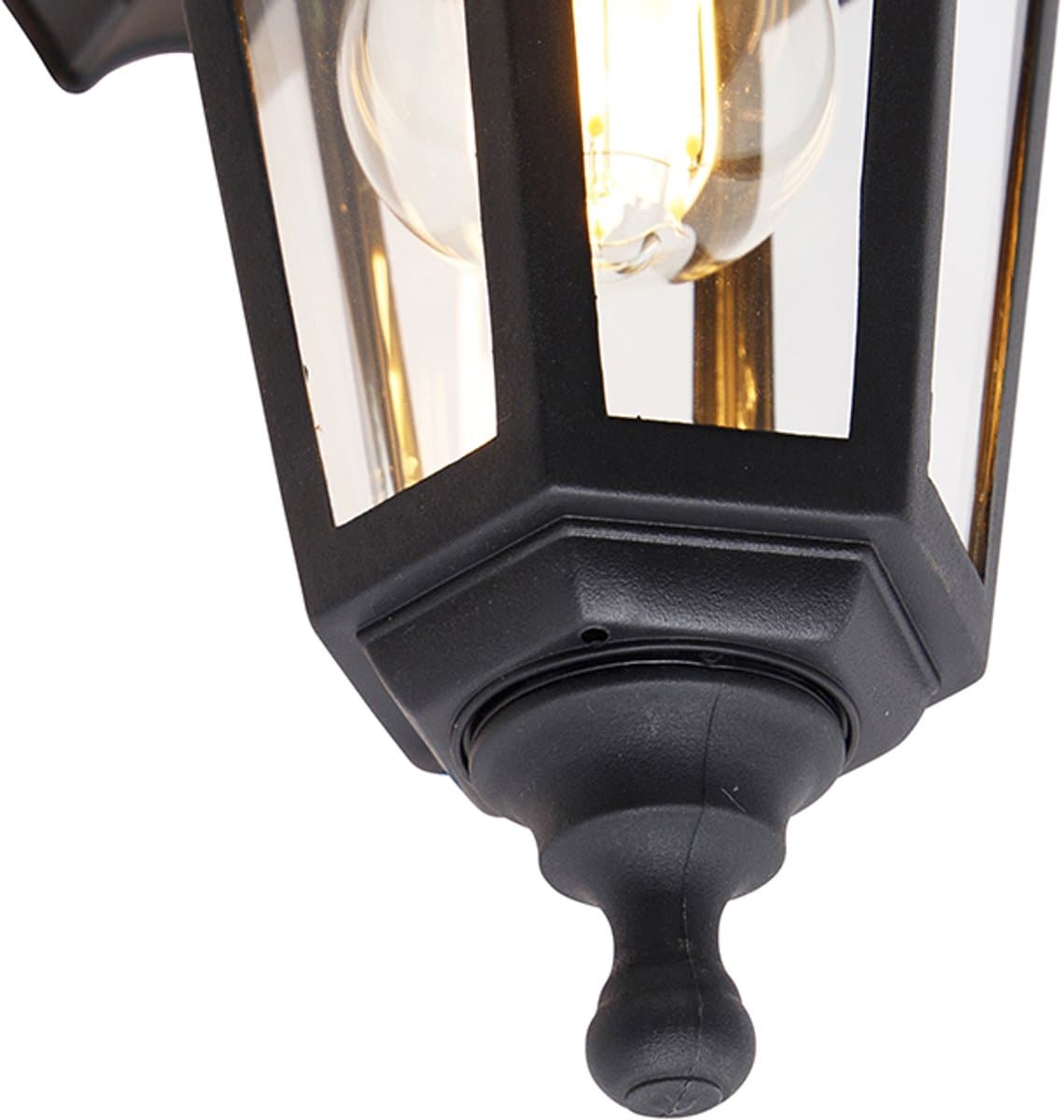 QAZQA new haven - Klassieke Wandlamp voor buiten - 1 lichts - D 212 mm - Zwart - Buitenverlichting thumbnail 7