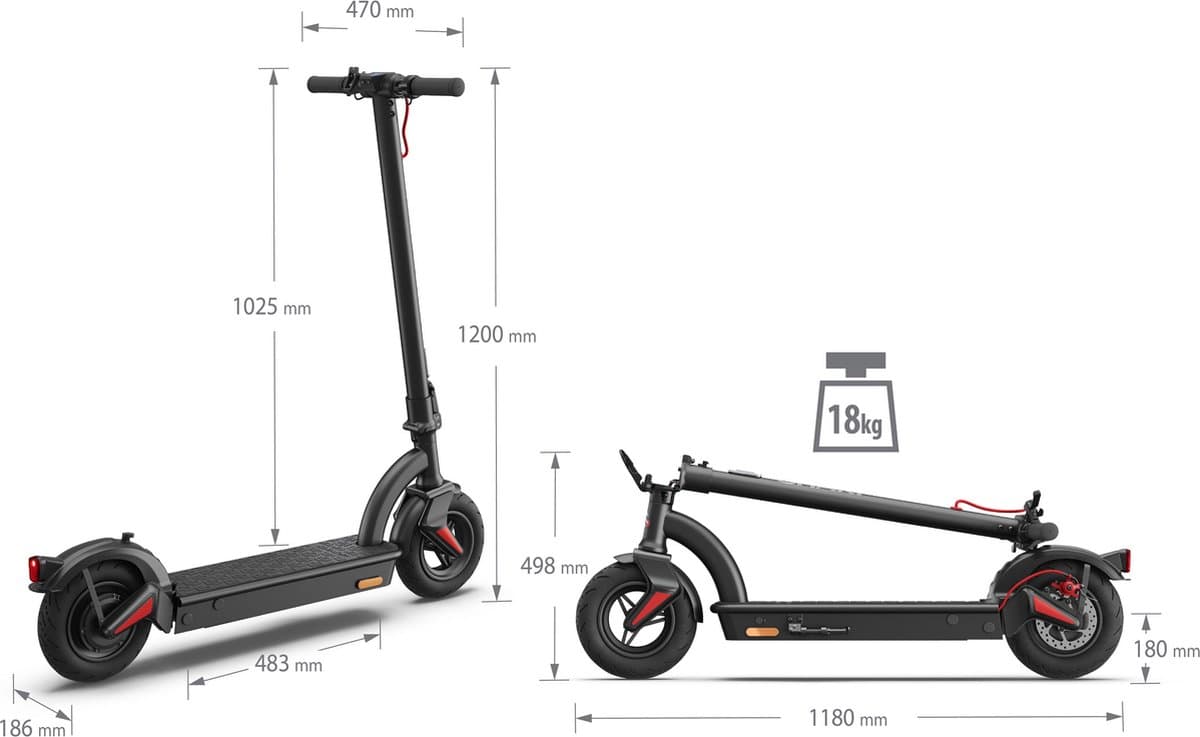 Sharp KS2AEU-B e-Scooter: 10 inch, app, achtervering thumbnail 5