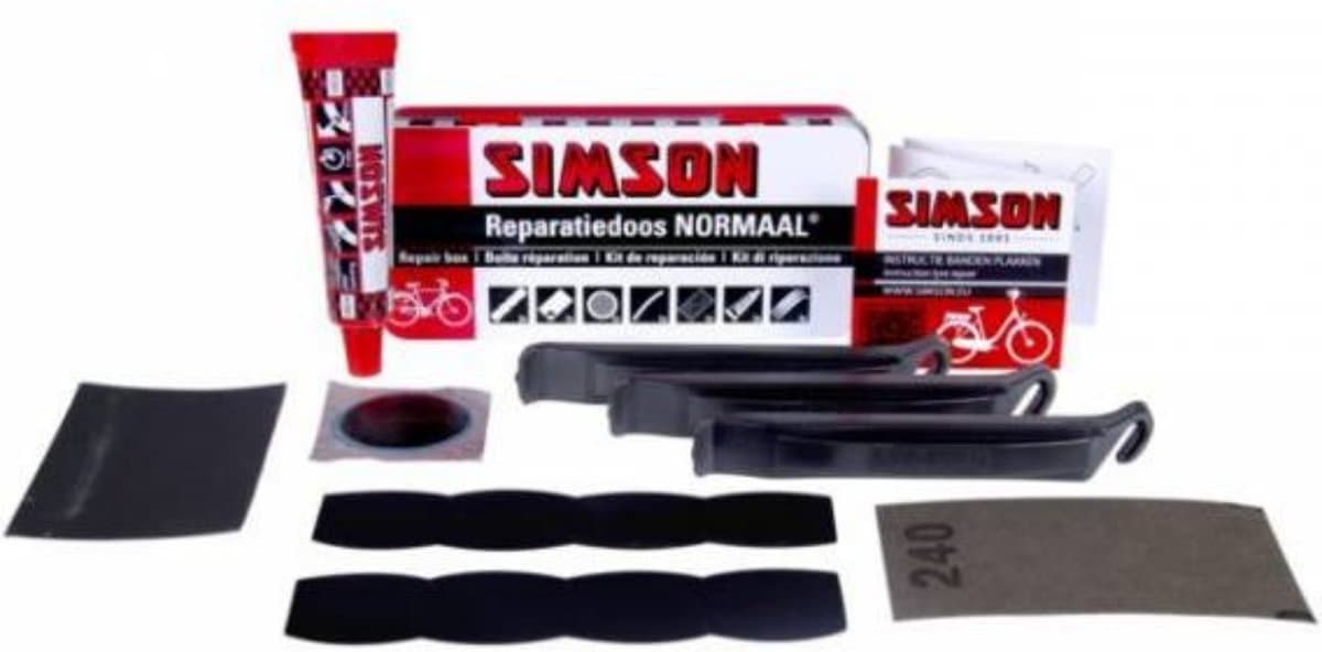Simson Bandenplakset - Reparatiedoos - 10-delig - Plakset - Compact Doosje thumbnail 2